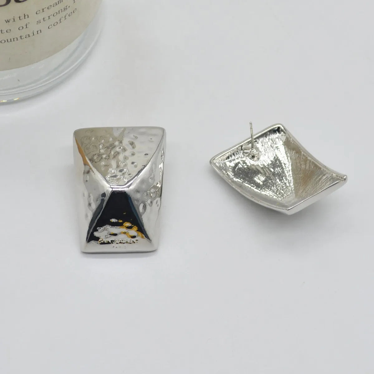 1 Pair Retro Quadrilateral Plating Alloy 14k Gold Plated Ear Studs