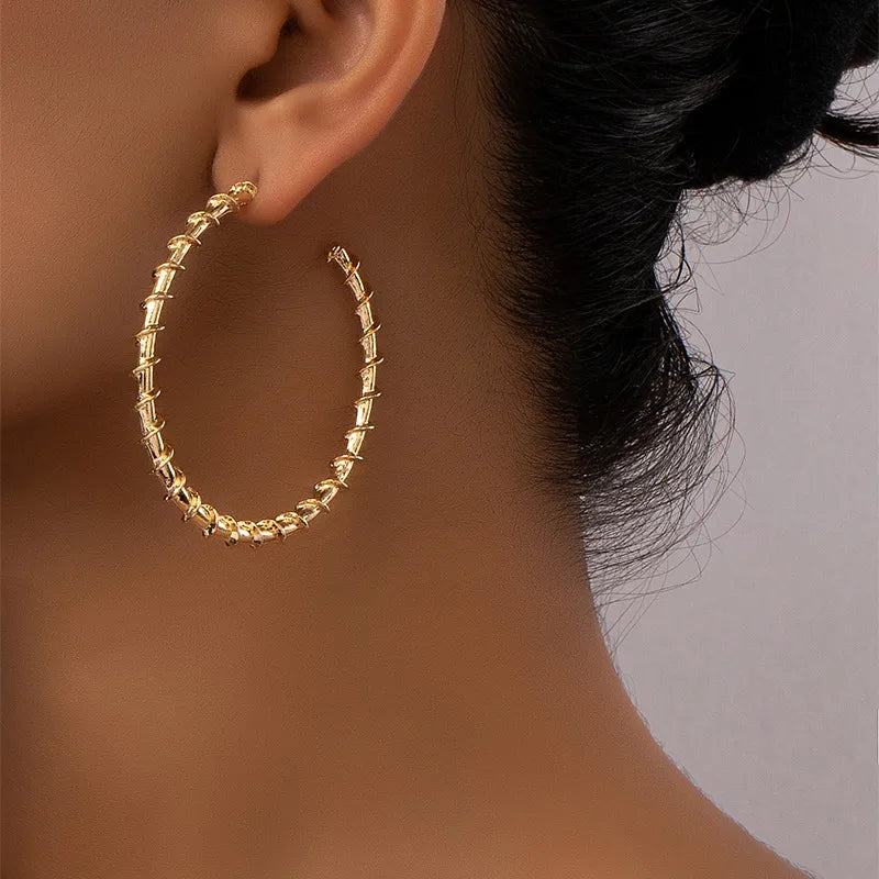 1 Pair Retro Roman Style Geometric Plating Alloy Earrings