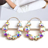 1 Pair Retro Roman Style Geometric Plating Inlay Alloy Zircon Earrings