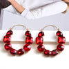 1 Pair Retro Roman Style Geometric Plating Inlay Alloy Zircon Earrings