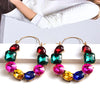 1 Pair Retro Roman Style Geometric Plating Inlay Alloy Zircon Earrings