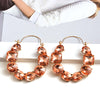 1 Pair Retro Roman Style Geometric Plating Inlay Alloy Zircon Earrings