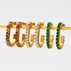 1 Pair Retro Roman Style Geometric Plating Inlay Stainless Steel Zircon Earrings