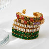 1 Pair Retro Roman Style Geometric Plating Inlay Stainless Steel Zircon Earrings