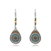 1 Pair Retro Round Alloy Patchwork Women'S Drop Earrings