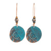 1 Pair Retro Round Alloy Patchwork Women'S Drop Earrings