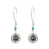 1 Pair Retro Round Alloy Patchwork Women'S Drop Earrings