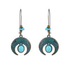 1 Pair Retro Round Alloy Patchwork Women'S Drop Earrings