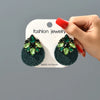 1 Pair Retro Round Rhinestone Women'S Earrings