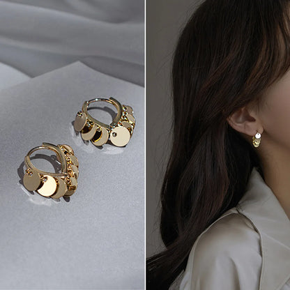 1 Pair Retro Round Square Heart Shape Alloy Plating Women'S Earrings