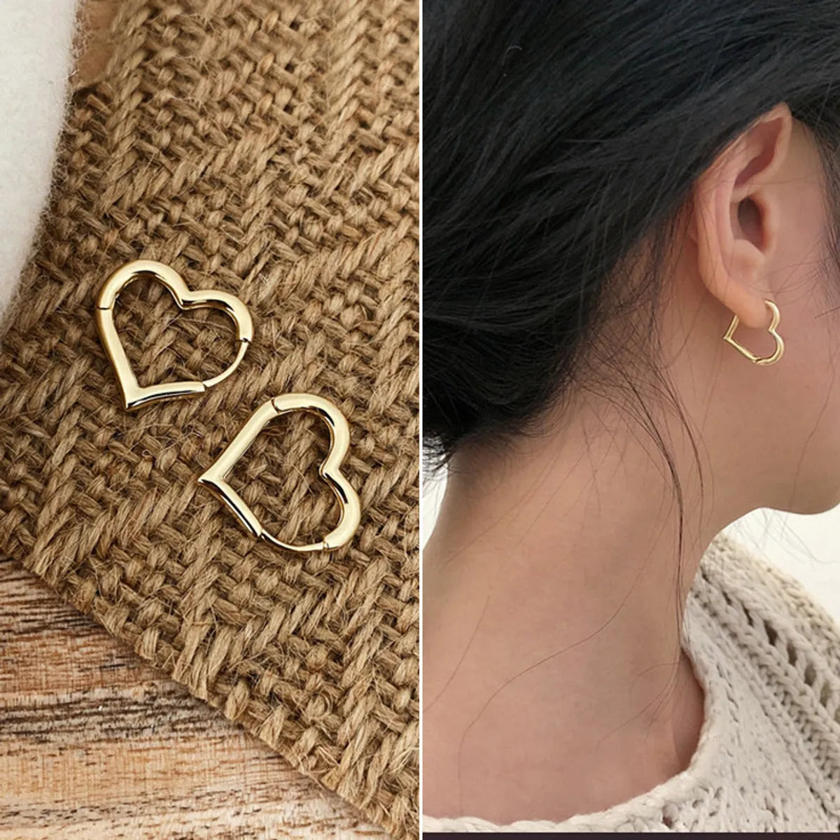 1 Pair Retro Round Square Heart Shape Alloy Plating Women'S Earrings