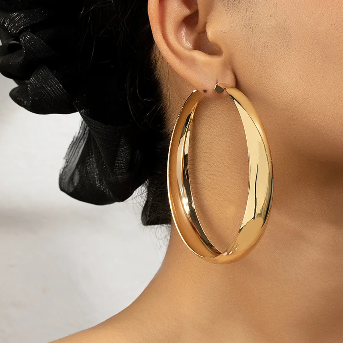 1 Pair Retro Simple Style Circle Plating Alloy Drop Earrings