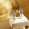 1 Pair Retro Simple Style Classic Style Flower Plating 304 Stainless Steel 18K Gold Plated Ear Studs