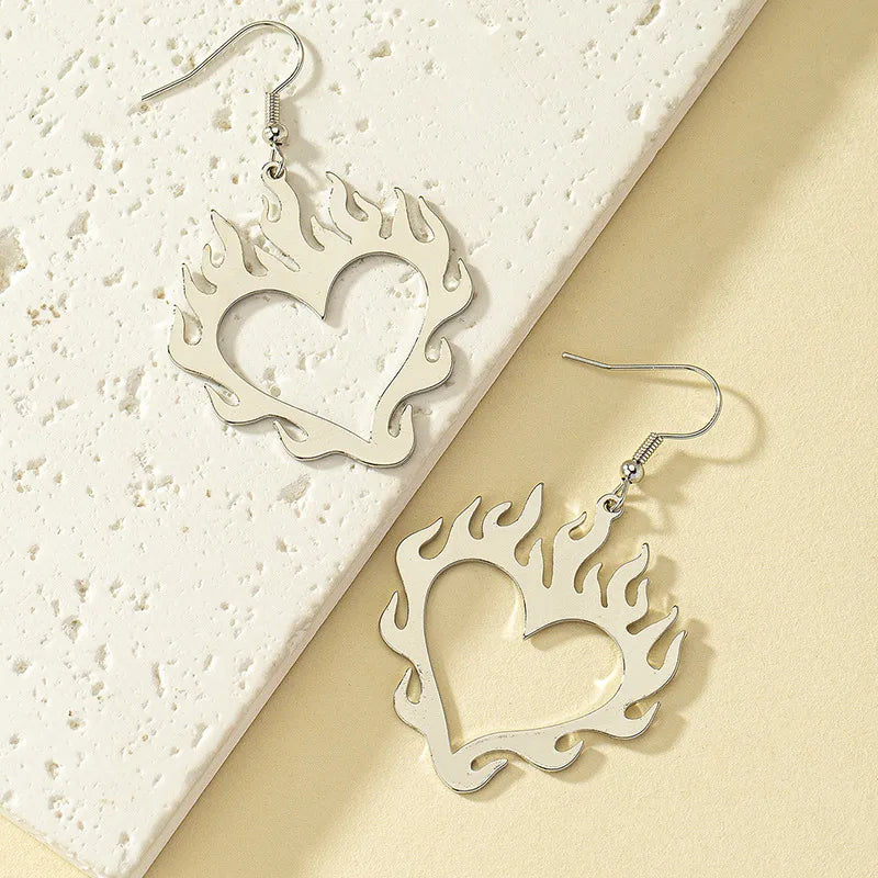 1 Pair Retro Simple Style Heart Shape Plating Alloy Gold Plated Ear Hook