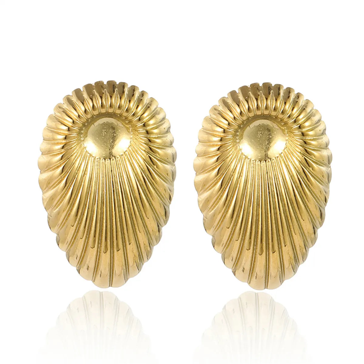 1 Pair Retro Simple Style Irregular Geometric Plating Stainless Steel 18k Gold Plated Ear Studs