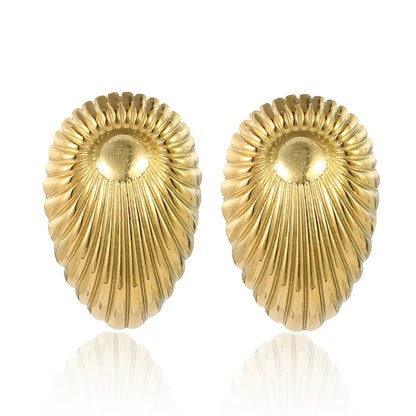 1 Pair Retro Simple Style Irregular Geometric Plating Stainless Steel 18k Gold Plated Ear Studs