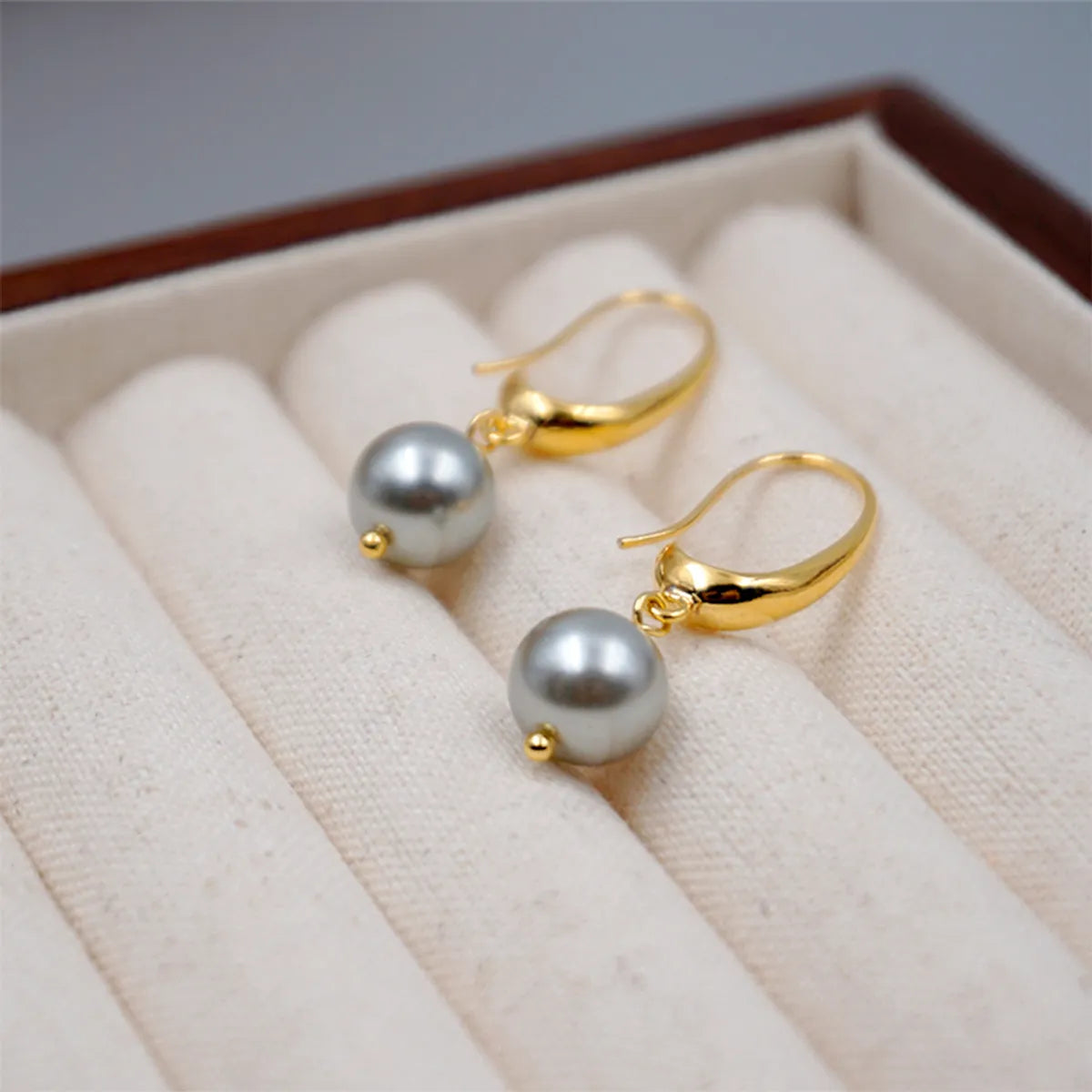 1 Pair Retro Simple Style Pearl Imitation Pearl Copper Drop Earrings