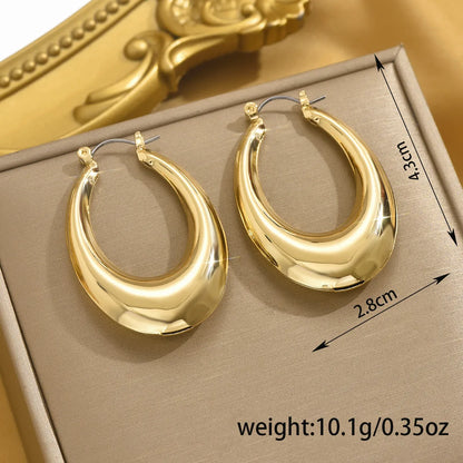 1 Pair Retro Simple Style Solid Color Iron Earrings