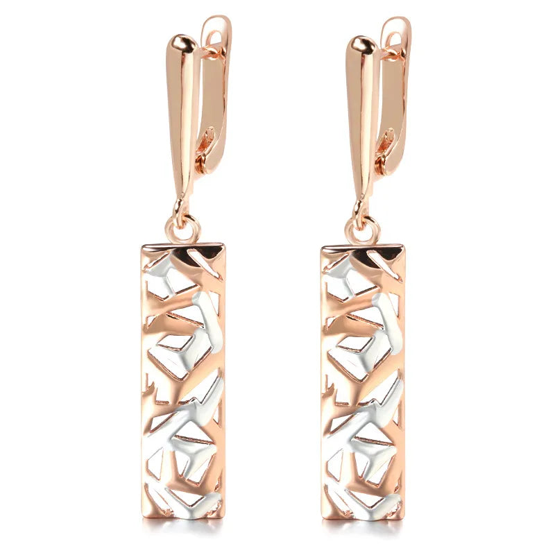 1 Pair Retro Simple Style U Shape Copper Drop Earrings