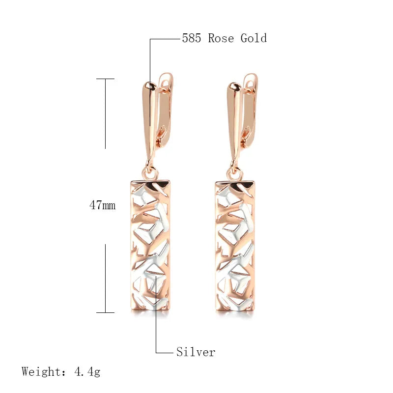 1 Pair Retro Simple Style U Shape Copper Drop Earrings