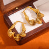 1 Pair Retro Simple Style U Shape Twist Plating Stainless Steel 18k Gold Plated Earrings