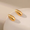 1 Pair Retro Solid Color Copper Plating Ear Studs