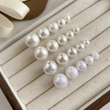 1 Pair Retro Solid Color Imitation Pearl Women'S Ear Clips Ear Studs