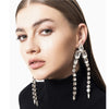 1 Pair Retro Solid Color Plating Inlay Alloy Rhinestones Drop Earrings