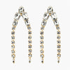 1 Pair Retro Solid Color Plating Inlay Alloy Rhinestones Drop Earrings
