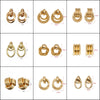 1 Pair Retro Solid Color Plating Metal Ear Studs
