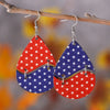 1 Pair Retro Star Water Droplets Wood Drop Earrings