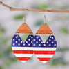 1 Pair Retro Star Wood Drop Earrings