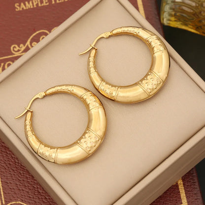 1 Pair Retro Streetwear Geometric Plating Stainless Steel 14K Gold Plated Drop Earrings