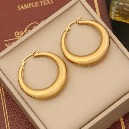 1 Pair Retro Streetwear Geometric Plating Stainless Steel 14K Gold Plated Drop Earrings