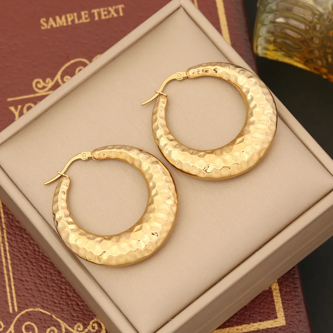 1 Pair Retro Streetwear Geometric Plating Stainless Steel 14K Gold Plated Drop Earrings