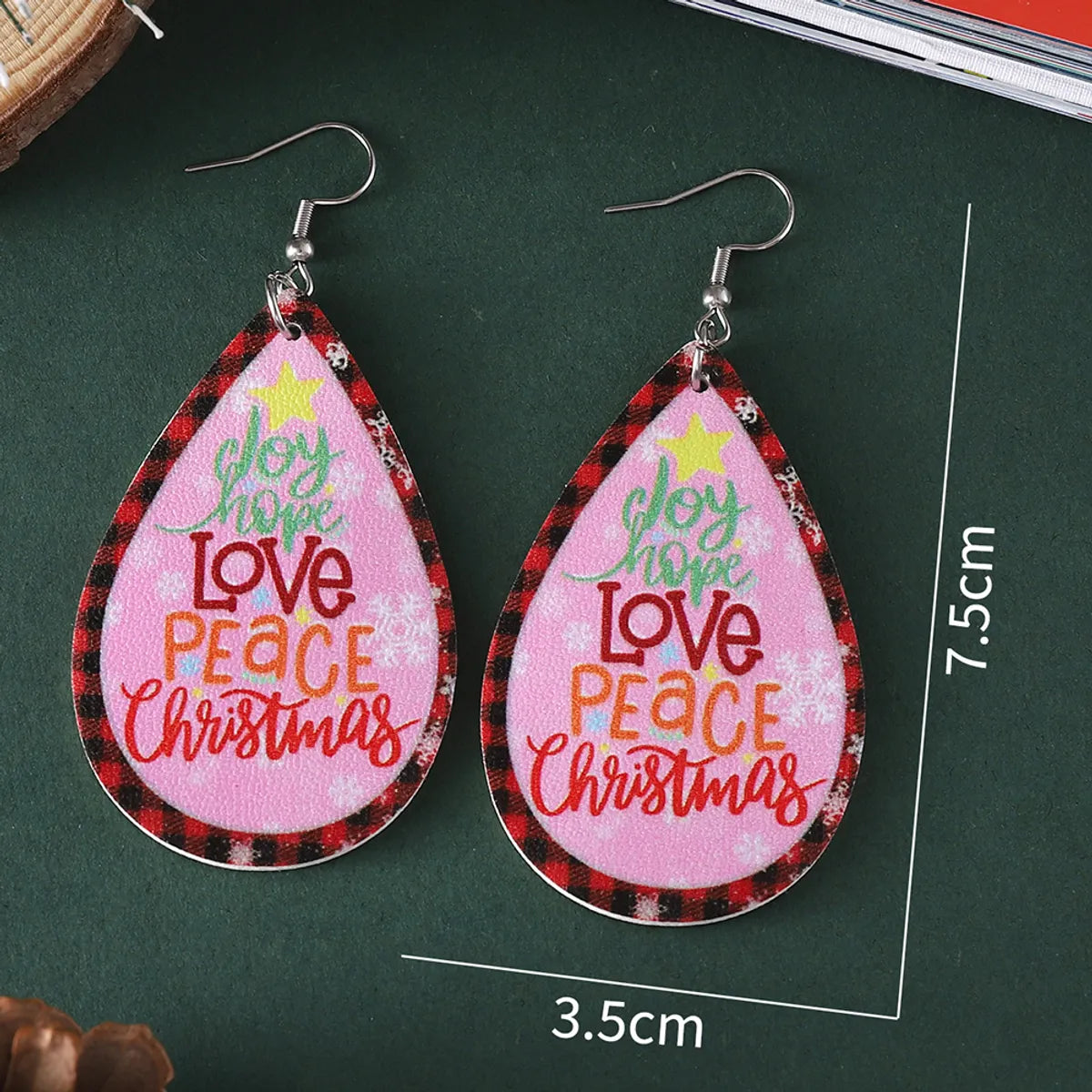 1 Pair Retro Streetwear Water Droplets Pu Leather Drop Earrings