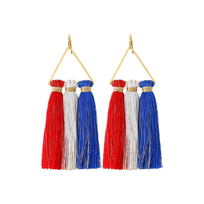 1 Pair Retro Tassel Tassel 304 Stainless Steel Drop Earrings