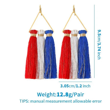 1 Pair Retro Tassel Tassel 304 Stainless Steel Drop Earrings