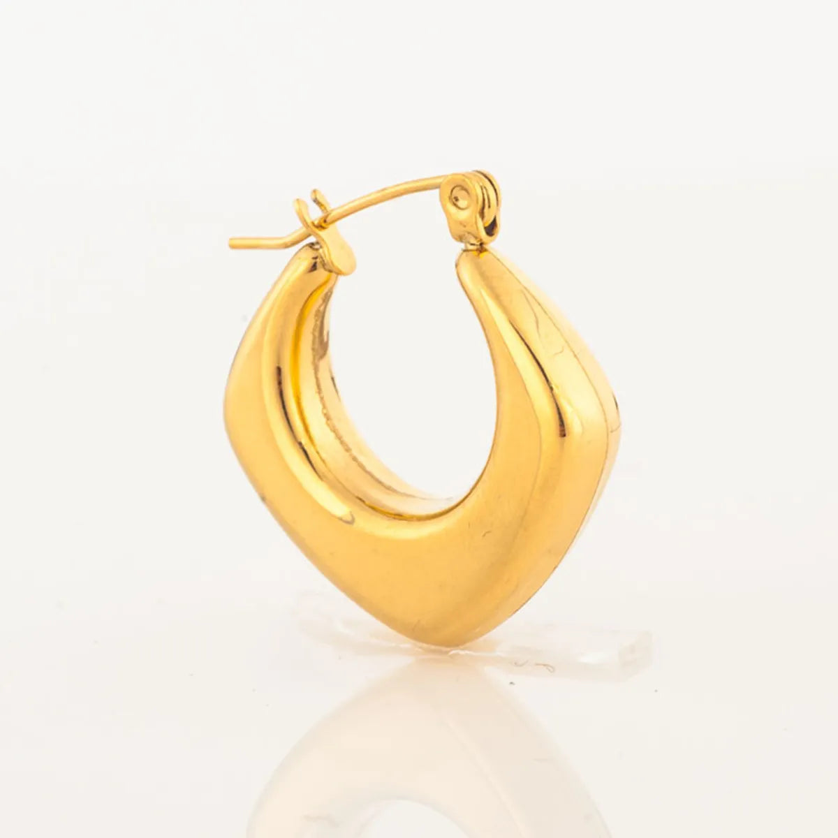 1 Pair Retro U Shape Plating Stainless Steel Gold Plated Earrings