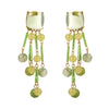 1 Pair Retro Vacation Bohemian Tassel Beaded Tassel Alloy Resin 18K Gold Plated Drop Earrings