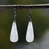 1 Pair Retro Water Droplets Plating Alloy Natural Stone Silver Plated Drop Earrings