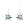 1 Pair Retro Water Droplets Plating Alloy Turquoise Drop Earrings