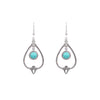 1 Pair Retro Water Droplets Plating Alloy Turquoise Drop Earrings