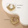 1 Pair Retro XUPING Simple Style Geometric Knot Plating 304 Stainless Steel 18K Gold Plated Earrings