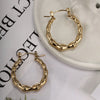 1 Pair Retro XUPING Simple Style Geometric Knot Plating 304 Stainless Steel 18K Gold Plated Earrings