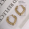 1 Pair Retro XUPING Simple Style Geometric Knot Plating 304 Stainless Steel 18K Gold Plated Earrings