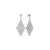 1 Pair Roman Style British Style Ginkgo Leaf Inlay Sterling Silver Zircon Drop Earrings Ear Studs