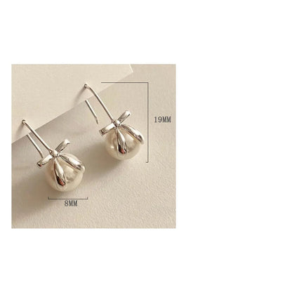 1 Pair Romantic Geometric Plating Inlay Sterling Silver Pearl Ear Studs