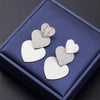 1 Pair Romantic Heart Shape Plating Metal Drop Earrings