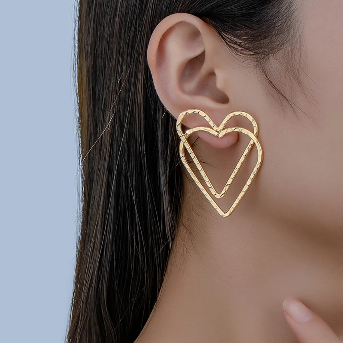 1 Pair Romantic Simple Style Heart Shape Plating Alloy 14k Gold Plated Ear Studs